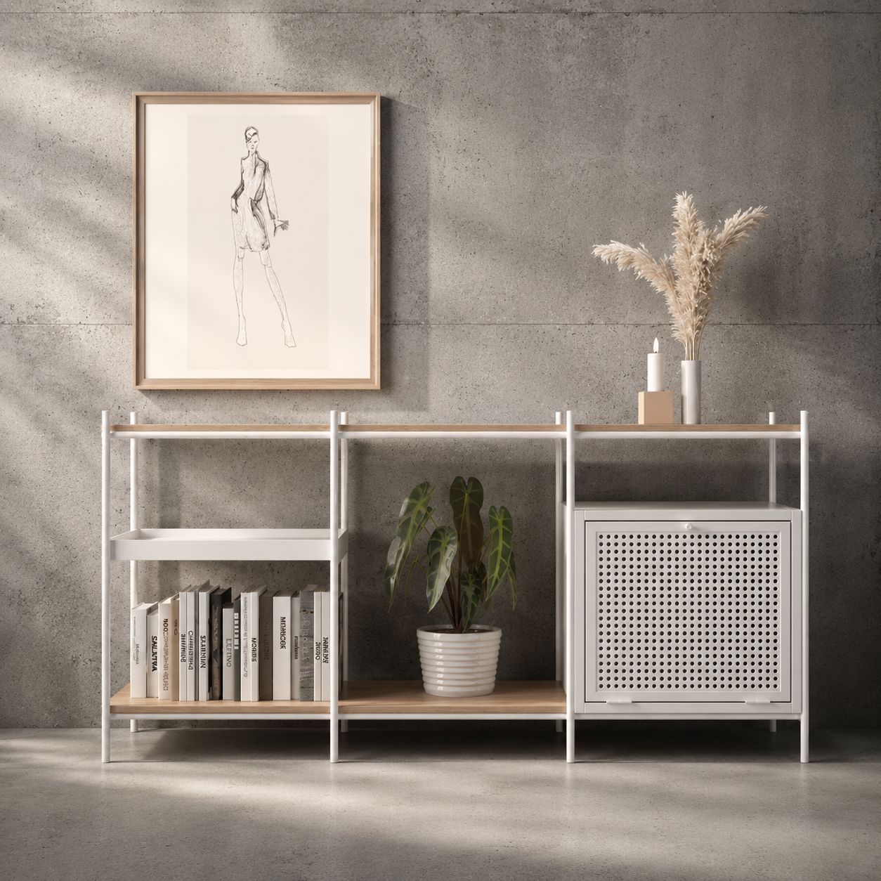 RACK INDUSTRIAL BLANCO - de metal con melamina valle