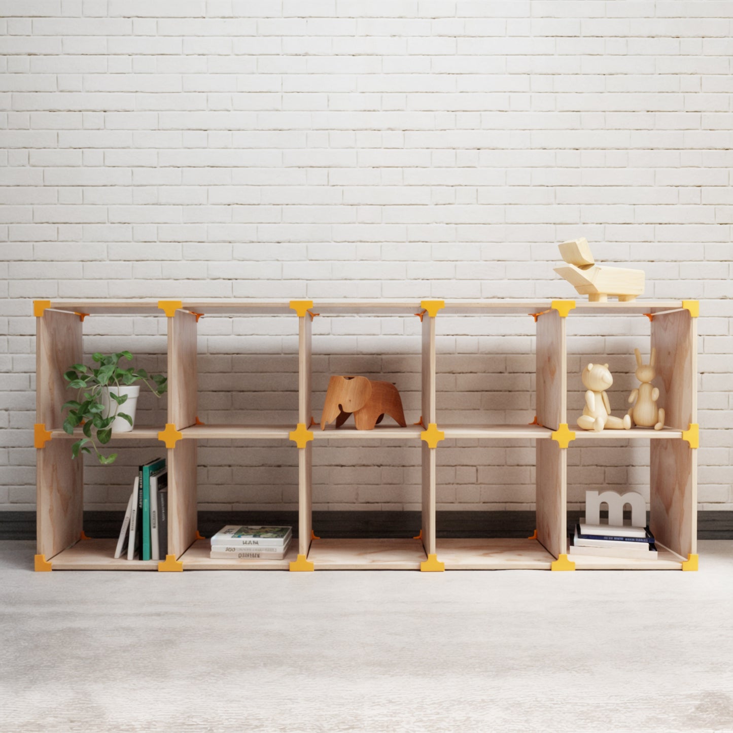 CUBO 2X5 DE MADERA MODULAR | ESTANTERÍA GRANDE