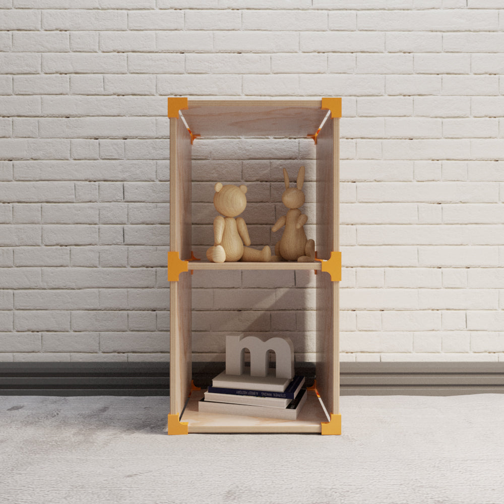 CUBO 2X1 DE MADERA MODULAR - REPISA ORGANIZADORA