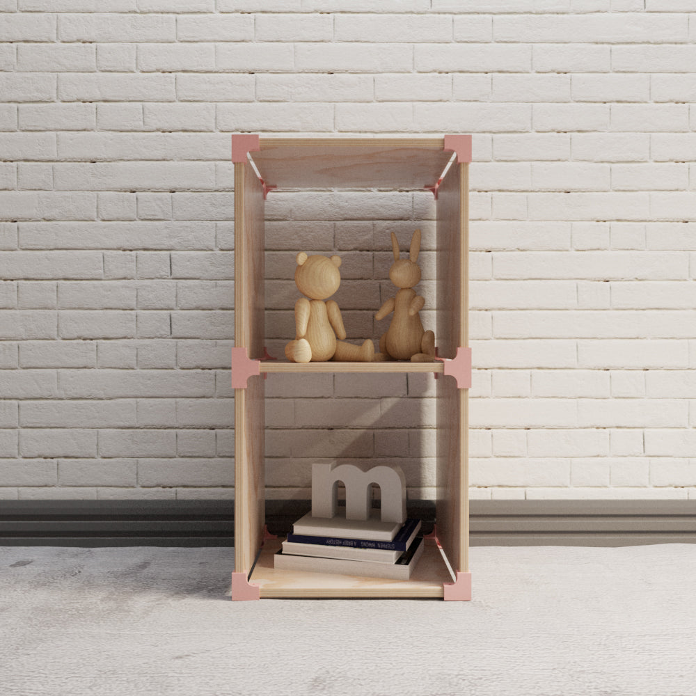 CUBO 2X1 DE MADERA MODULAR - REPISA ORGANIZADORA