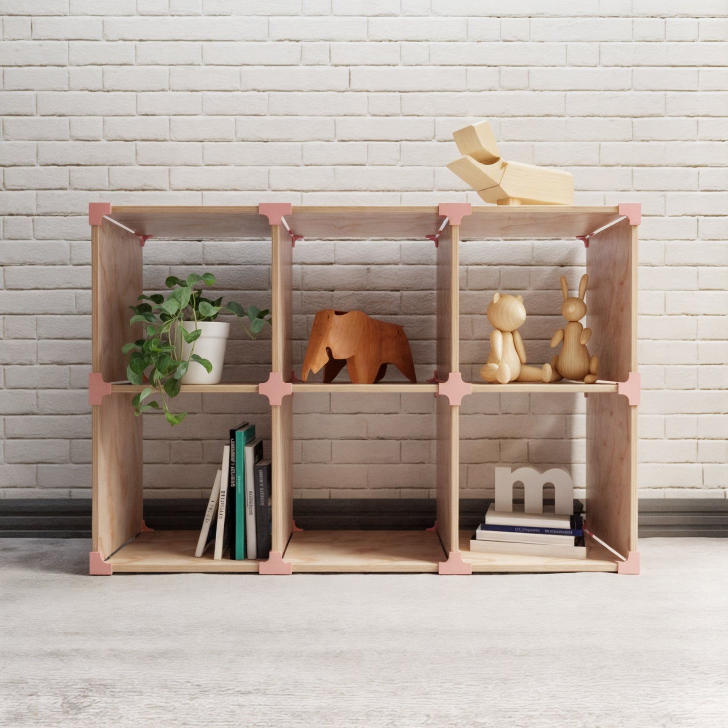 CUBO 2X5 DE MADERA MODULAR | ESTANTERÍA GRANDE