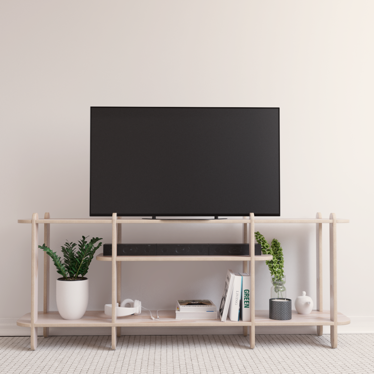RACK TV DE MADERA 150 CM - MODULAR